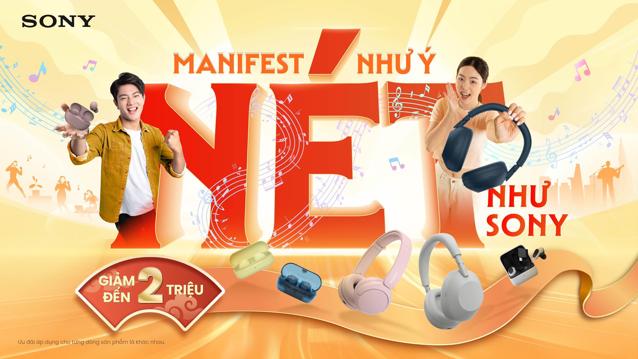 Sale tai nghe Sony Tết 2026